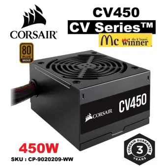 Power Supply อ ปกรณ จ ายไฟ Corsair Cv450 80 Plus Bronze Cp 909 Ww ร บประก น 3 ป Lazada Co Th