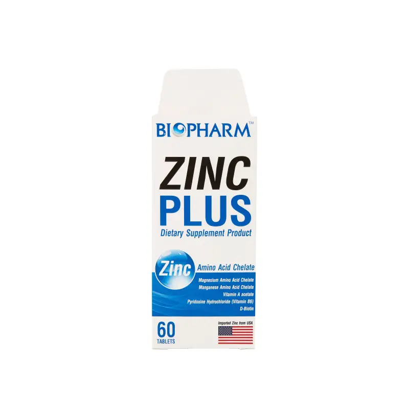 ภาพสินค้าBIOPHARM ZINC PLUS 60 TAB ไบโอฟาร์ม ซิงก์ พลัส (ซิงค์นำเข้าจาก USA) 60 เม็ด / กล่อง จากร้าน Vitamin_see บน Lazada ภาพที่ 3