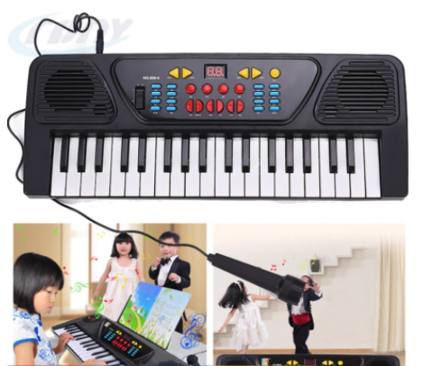 🔥สินค้าอยู่ไทย🔥คีย์บอร์ด เครื่องดนตรี เปียโนไฟฟ้า 37 คีย์ คีย์บอร์ดอิเล็กทรอนิกส์เปียโนอิเล็กทรอนิกส์