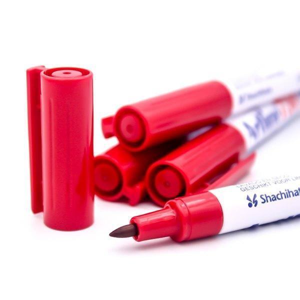 Electro48 ปากกาเขียนผ้า อาร์ทไลน์ ชุด 4 ด้าม (สีแดง) แห้งทันที และกันน้ำ