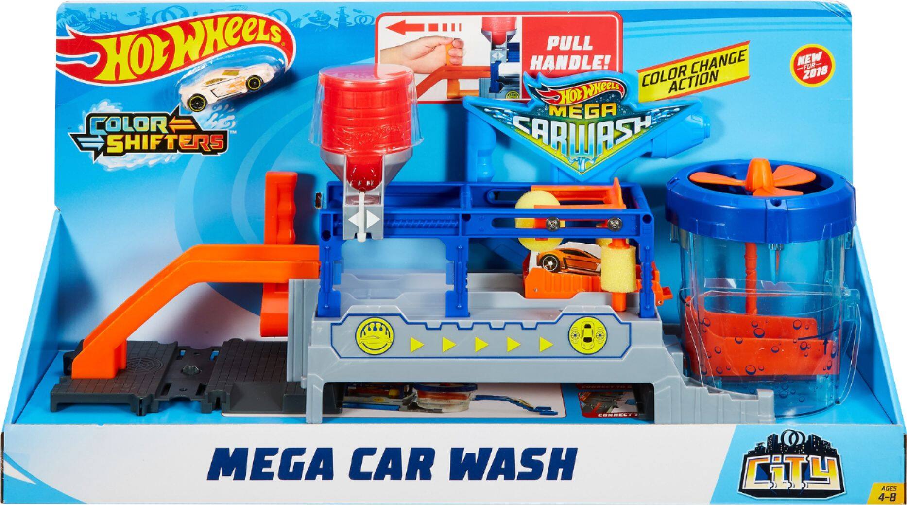 Hot Wheels City Mega Car Wash รางรถ ฮอตวิล ของเล่น รถเปลื่ยนสี FTB66