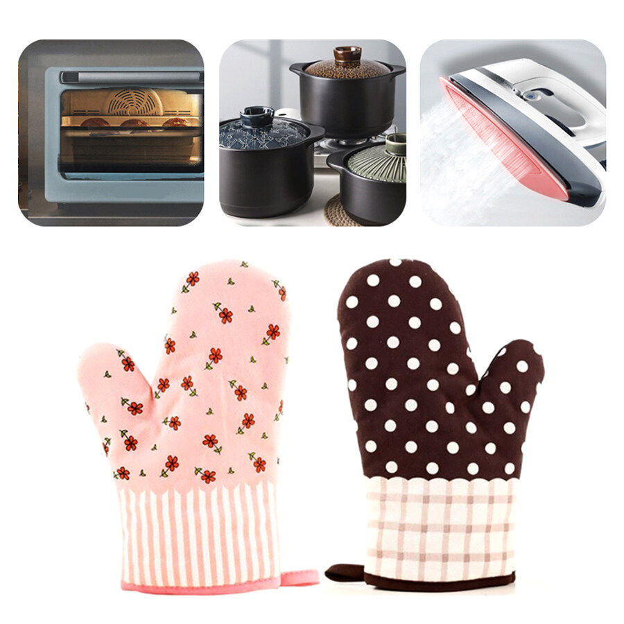 Mina.shop ถุงมือไมโครเวฟ ถุงมือเตาอบ ถุงมือจับของร้อน ถุงมือกันความร้อน Oven Glove