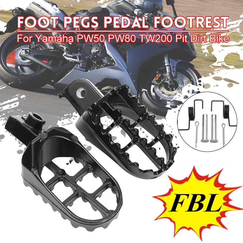 สีดำเท้า PEG พักเท้าเหยียบประกอบสำหรับ Yamaha pw50 pw80 สำหรับฮอนด้า