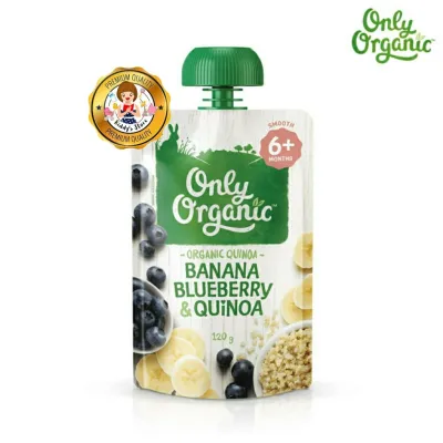 Only Organic กล้วย บูลเบอร์รี & คิวนัว , Organic Baby Foods 6+ Months