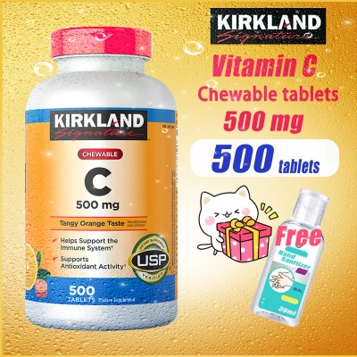 kirkland vitamin C EXP.08/23 Chewable tablets 500mg Natural vitamin C 500 tablets