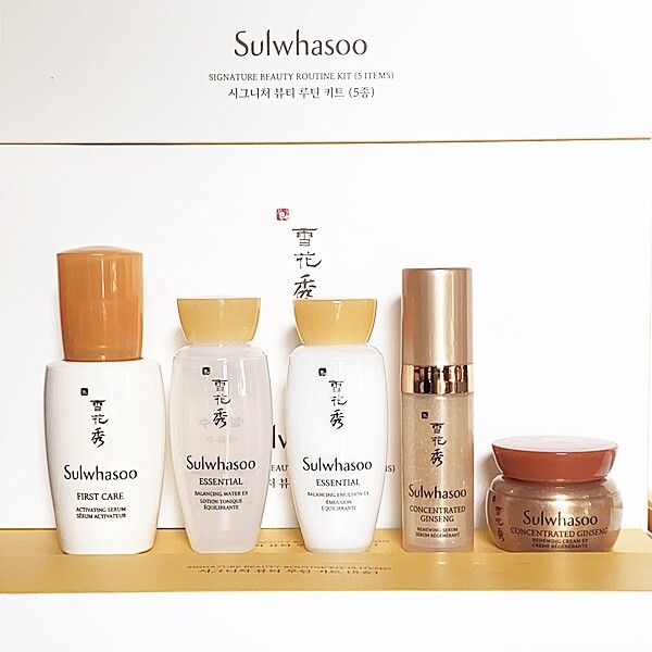 แท้เกาหลีแน่นอน Sulwhasoo Signature Beauty Routine Kit (5 items) โซลฮวาซู ซัลฮวาซู