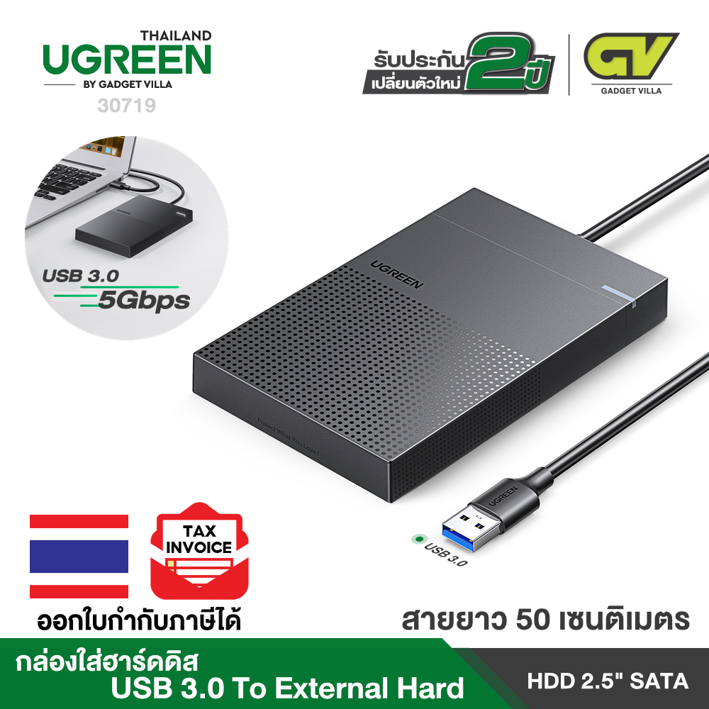 UGREEN รุ่น CM471 กล่องใส่ฮาร์ดดิส 2.5 Inch Hard Drive Enclosure with