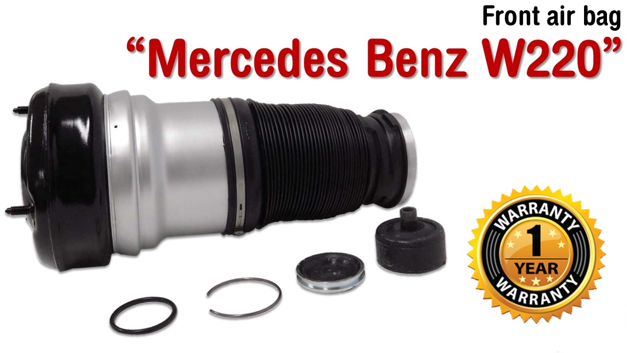 รับประกัน 1 ปี ถุงลมหน้า 1ชิ้น (ซ้ายหรือขวา) Mercedes Benz W220 ปี 1999-2006 สำหรับด้านหน้า ชุดซ่อมถุงลม เบนซ์  สินค้าดีมีคุณภาพ โช๊คถุงลม ตรงรุ่น โช้ค