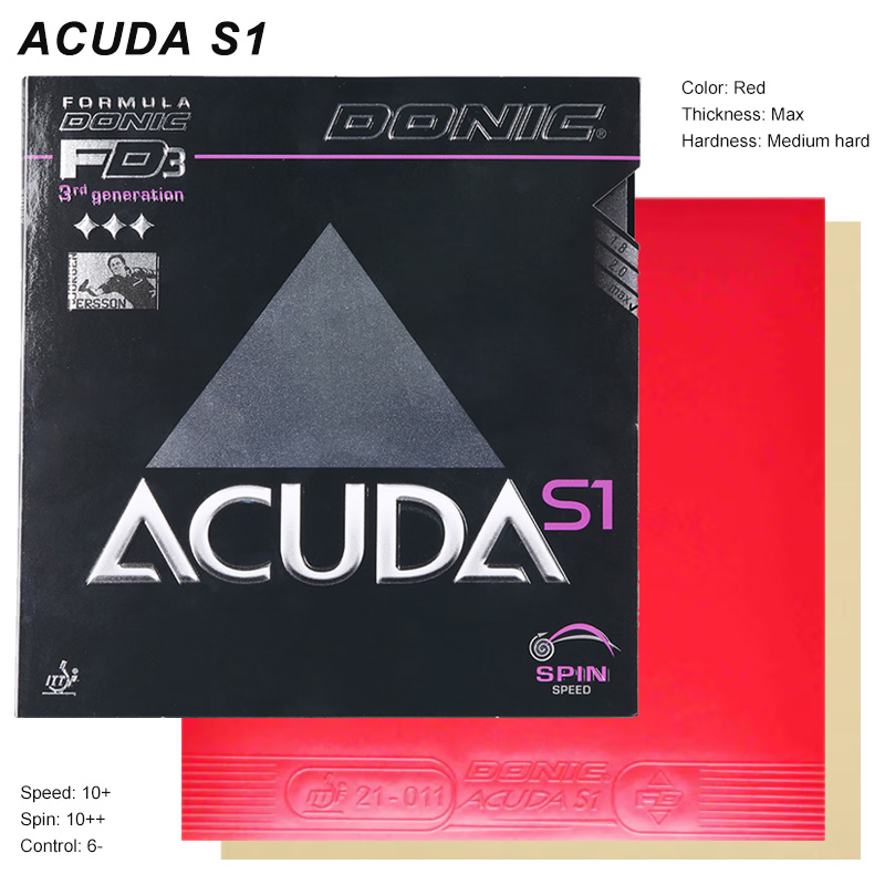 DONIC ACUDA S Series ปิงปองยาง S1 Turbo S2 S3 Non-Sticky ปิงปองยาง Pre ...