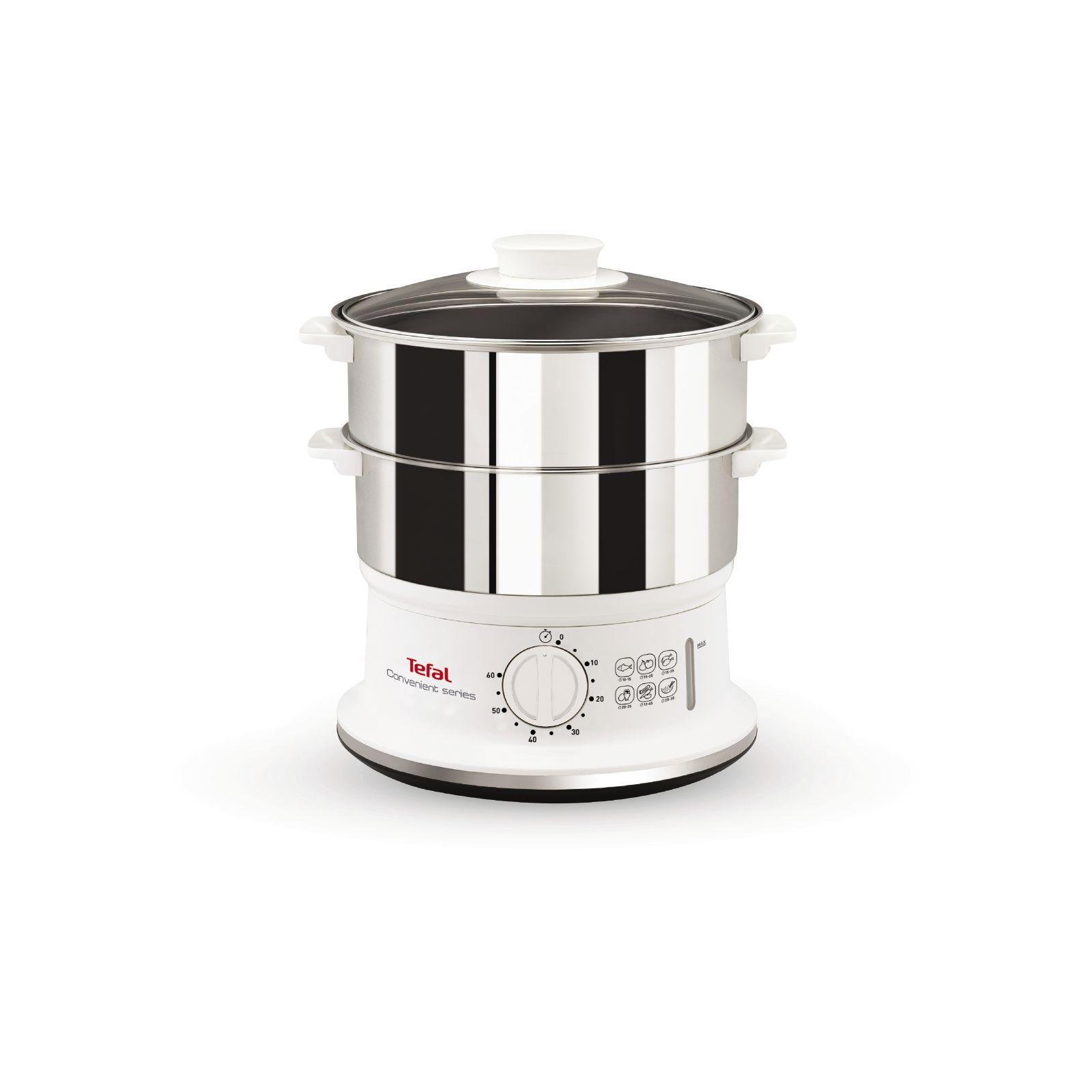 TEFAL หม้อนึ่งสแตนเลส 2 ชั้น รุ่น VC1451 ขนาด 6 ลิตร สีเงิน-ขาว