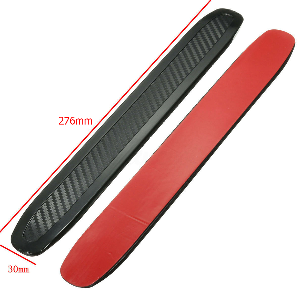 2Pcs Practical Universal Protector Carbon Car Bumper Strip Scratch Guard Anti-rub Front/Rear Corner
