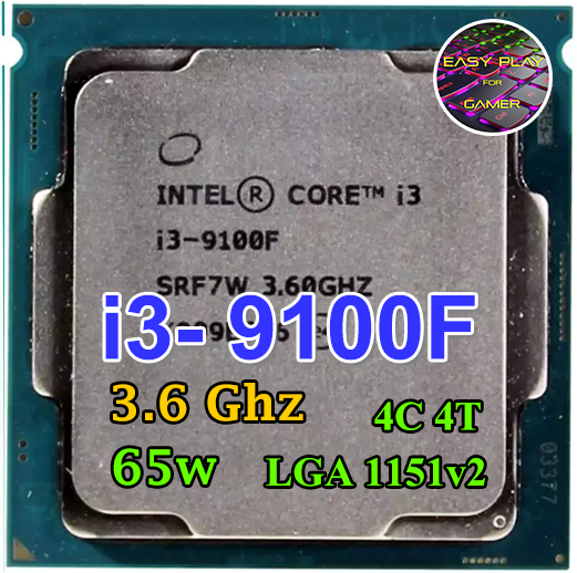 ซีพียู CPU Intel Core i3-9100F 4คอ4เทรด 65W LGA 1151v2 ฟรีซิลิโคน1ซอง ...