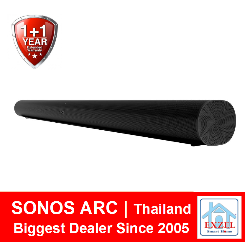 Sonos Arc Soundbar : 1Yr + 1 Extra Yr Warranty | Fast 1 Day Ship from Bangkok | Sonos Sound bar Speaker | Black / White ลำโพง ซาวด์บาร์ Dolby Atmos - In Stock