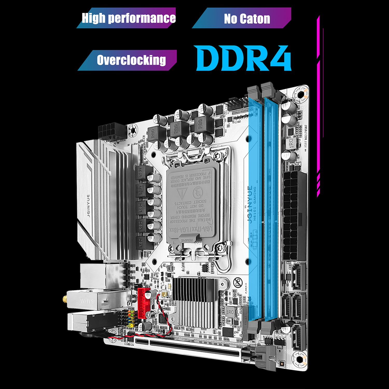 H610 H610i Intel Gen12 LGA 1700 JGINYUE H610i-GAMING DDR4 - KINGCOM ...
