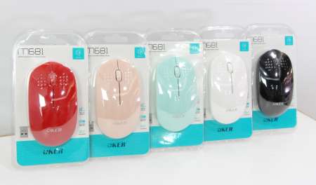 OKER เม้าส์ไร้สาย Mouse wireless 2.4 GHz รุ่น M681 สีดำ