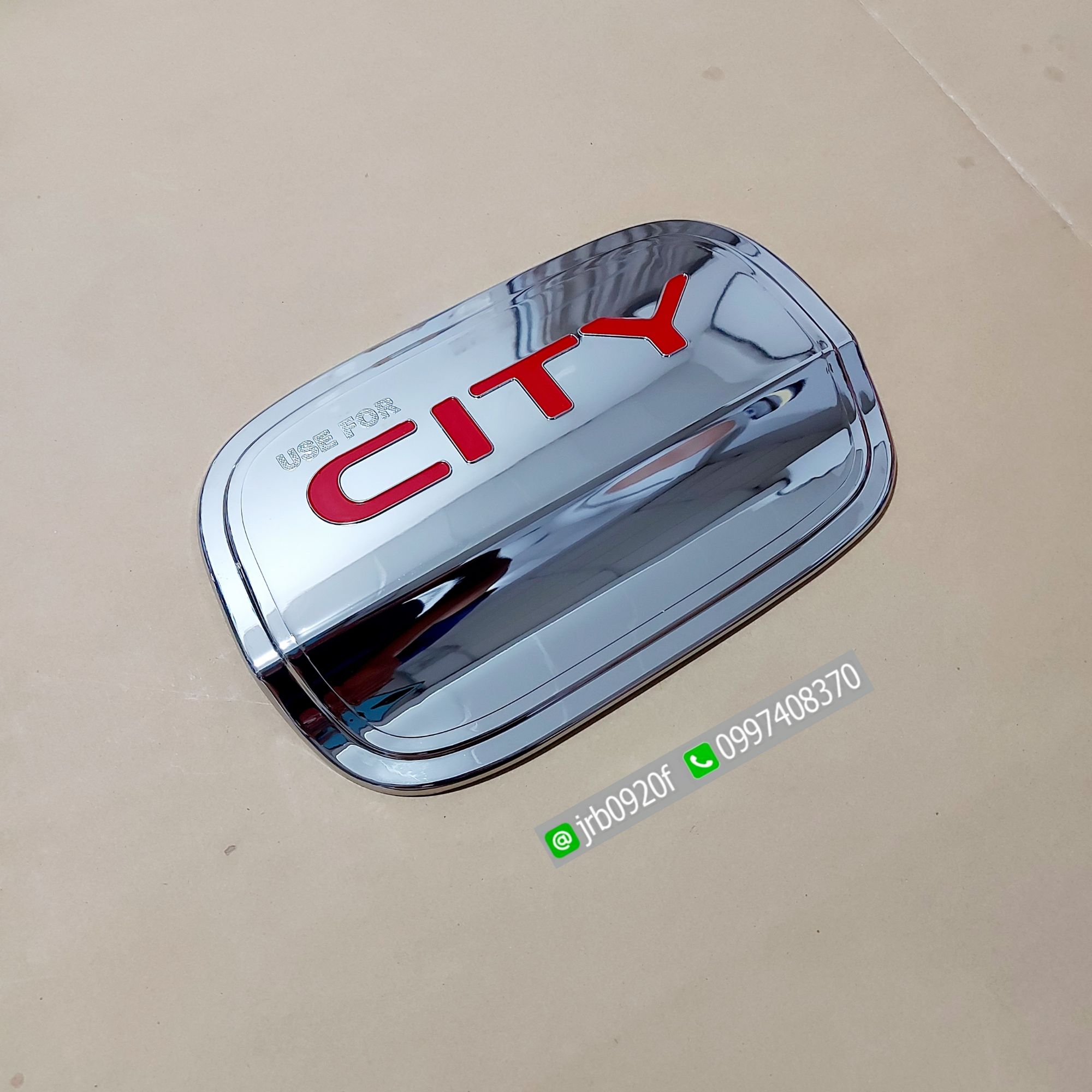 ครอบฝาถังน้ำมัน Honda City ชุบโครเมี่ยมโลโก้แดง สำหรับปี 2020 - 2025