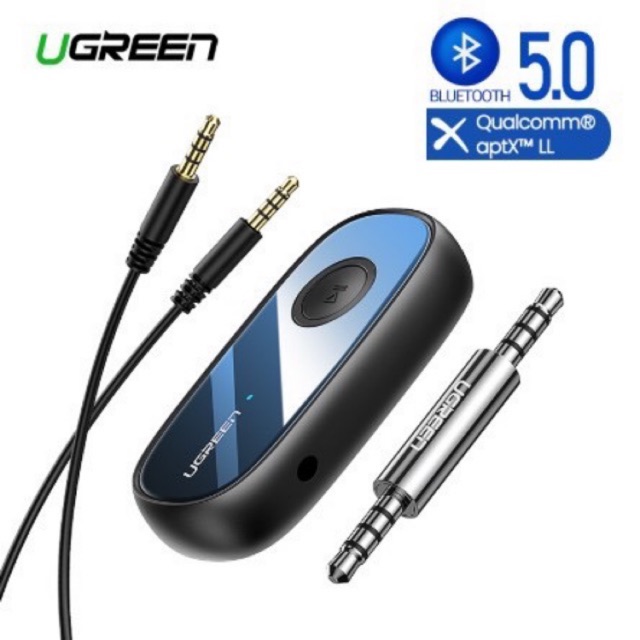 hot UGREEN Bluetooth Receiver V5 APTX (734) 35 mm  - Ja Audio Wireless Adapter for Car PC Headphones บลูทูธ