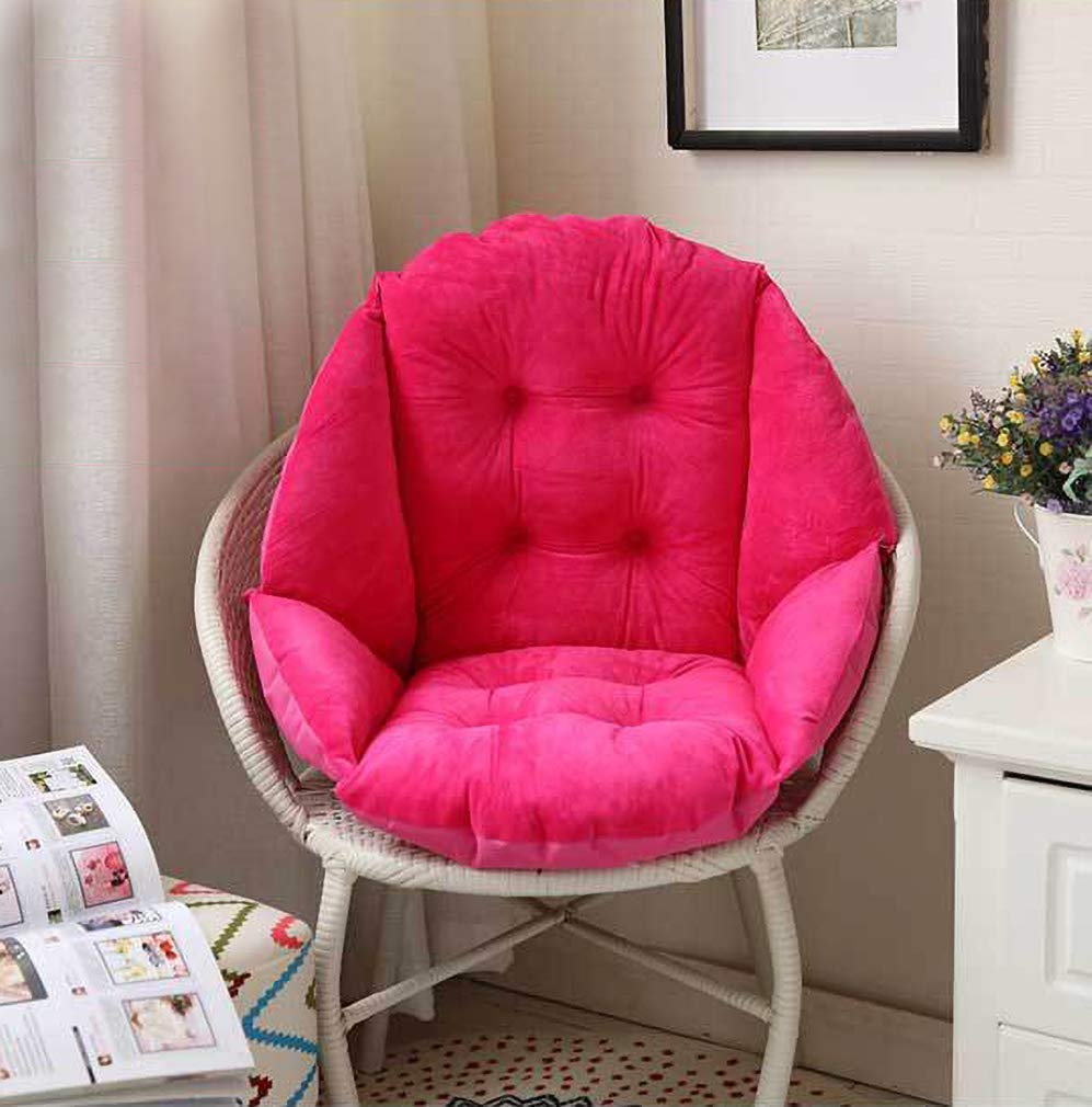 เบาะกำมะหยี่ comfort chair cushion เบาะรองนั่ง โซฟารองนั่ง หนานุ่ม สีสันสดใส มีเชือกผูกติดกันเก้าอี้กันหล่น