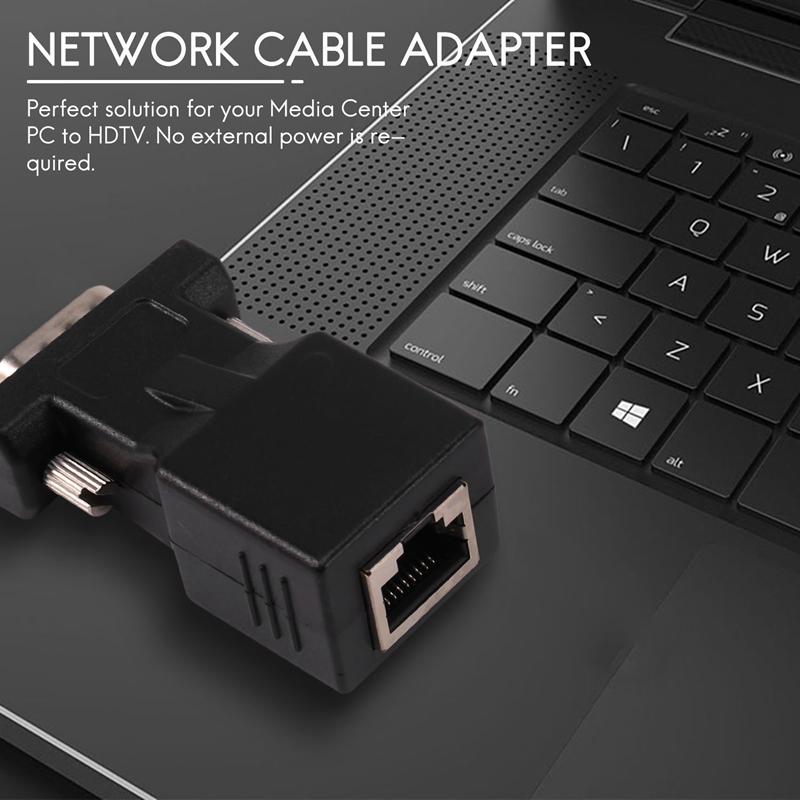 VGA Extender Male To LAN CAT5 CAT6 RJ45 Network Cable Adapter