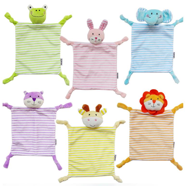 ผ้าขนหนูเล็กตุ๊กตา ~19.5x16.5 Cm สำหรับทารกแรกเกิดสัตว์น่ารัก, มี 6 แบบให้เลือก   Cute Animal Newborn Plush Towel, Small Towel for Newborn Baby ~19.5x16.5 Cm, 6 Designs Available