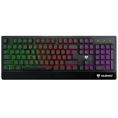 NUBWO NK-19 Valoz Rubber Dome switch Gaming Keyboard คีย์บอร์ดเกมมิ่ง - สีดำ