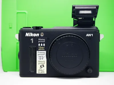 Nikon 1 AW1 GPS Waterproof, Shockproof Freezeproof Digital Camera Black Body
