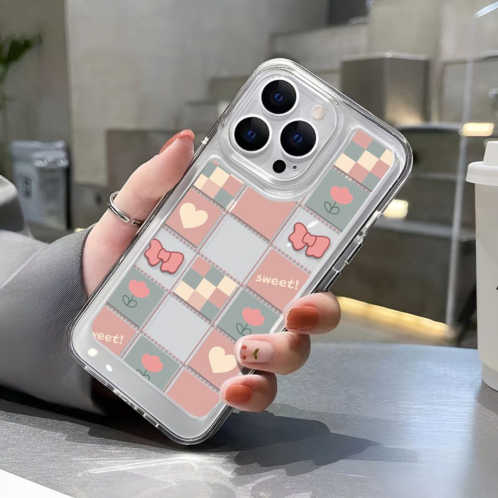For IPhone 14 Pro Max IPhone Pink Bow Case TPU Soft Case Shockproof Protection Camera Compatible for 13 Pro Max 11