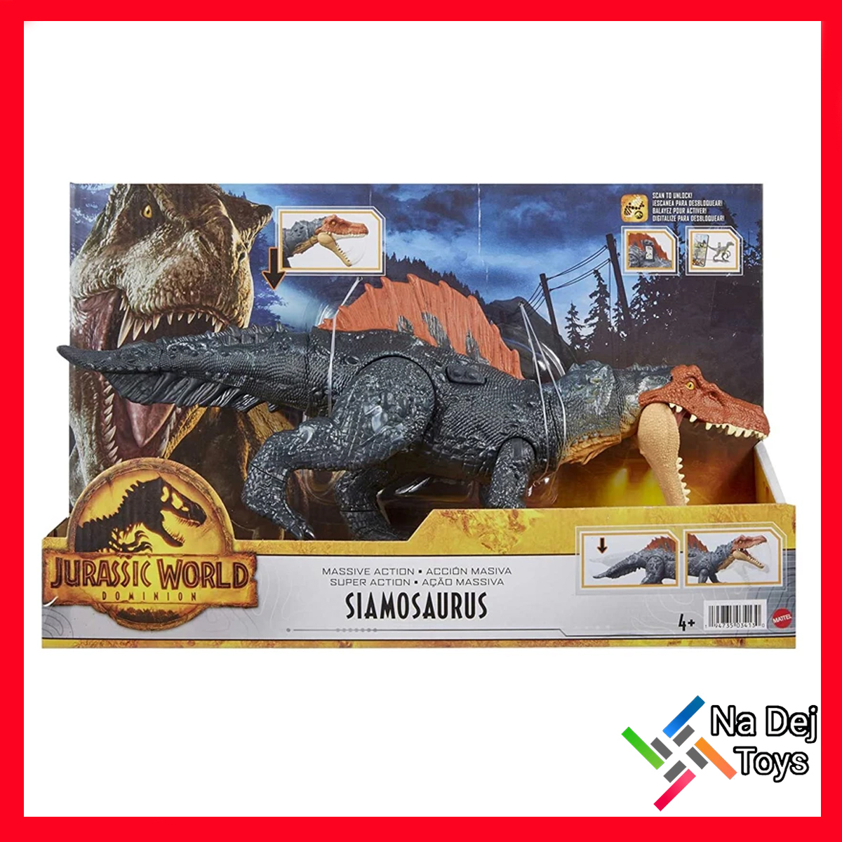 Mattel Jurassic World Massive Action Siamosaurus จูราสสิค เวิร์ลด์ แมสซีฟ แอคชั่น สยามโมซอรัส 2138