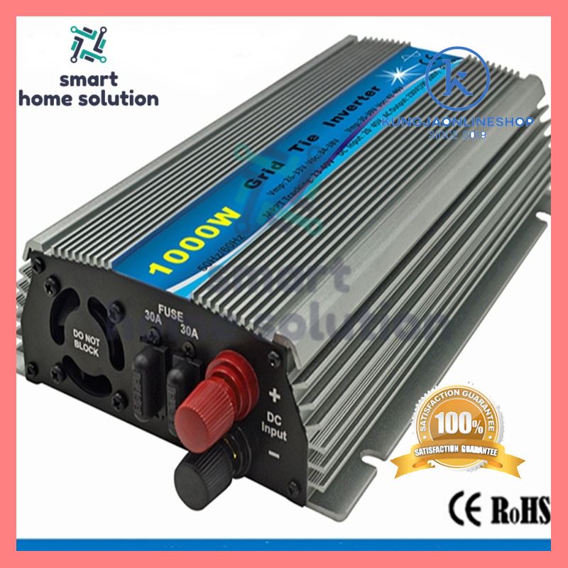 จัดส่งฟรี กริดไท อินเวอเตอร์/ ออนกิต 600W/ 1000W Grid Tie/ On grid Inverter MPPT Function Pure Sine Wave 220V Output ด่วน ของมีจำนวนจำกัด