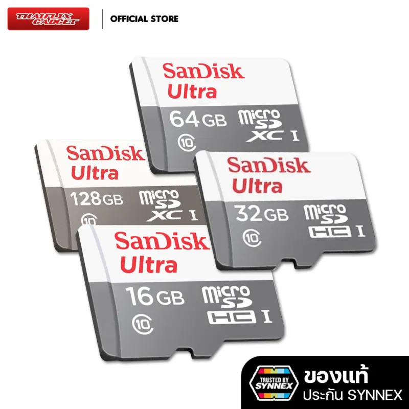 ภาพหน้าปกสินค้าของแท้ประกัน Synnex เมมโมรี่การ์ด SanDisk Ultra microSDHC/microSDXC UHS-I จากร้าน ThaiFlix Gadget บน Lazada