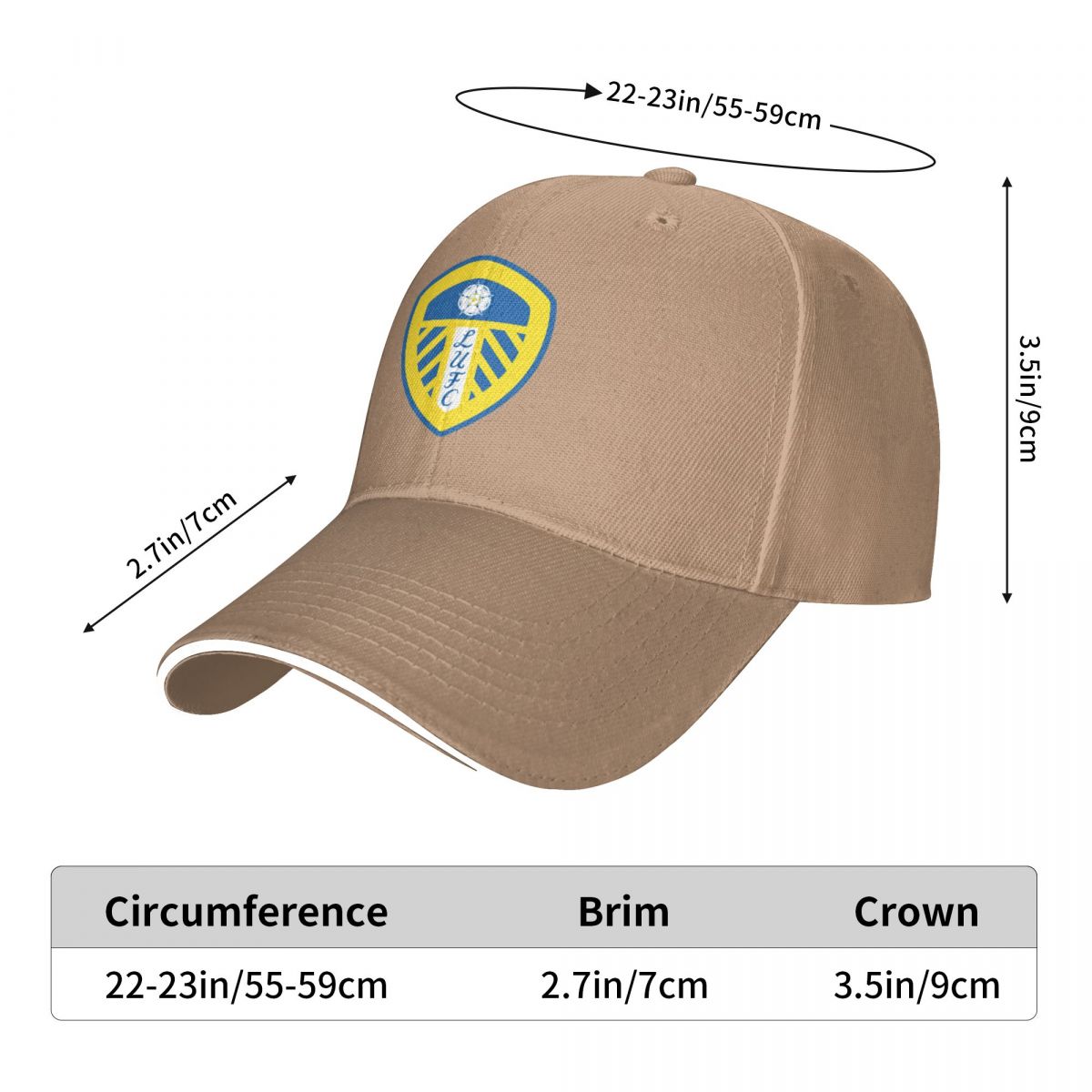 Leeds United Unisex Fashion Baseball Cap Snapback Sun Hats Adjustable Sports Caps Lanki