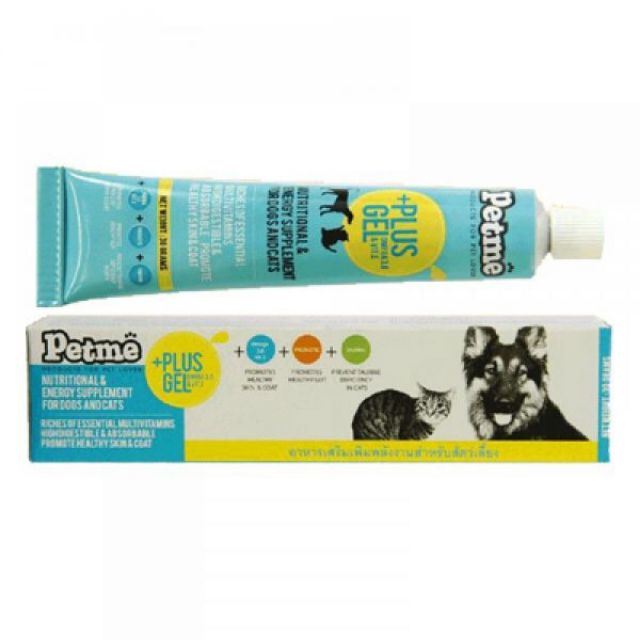 Petme Plus Gel Dog Cat Supplement เพ็ทมี เจล อาหารเสริม สุนัขแมว อาหารทดแทน สัตว์เลี้ยงชนิดเจล ขนาด 30 g