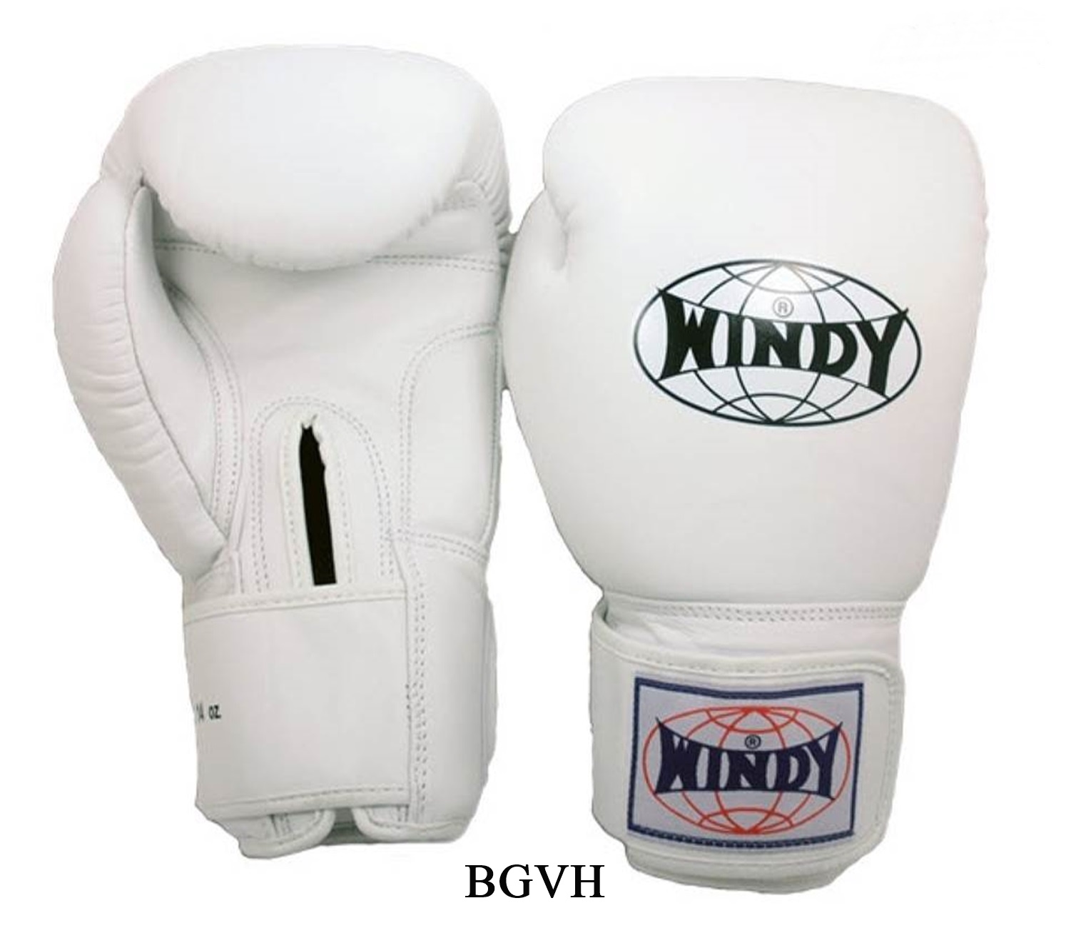 นวมซ้อมมวยไทย วินดี้สปอร์ต ทำจากหนังแท้ เมจิกเทป สีขาว Windy Boxing Gloves (8,10,12,14,16 oz)  White Genuine Leather Sparring MuayThai MMA K1