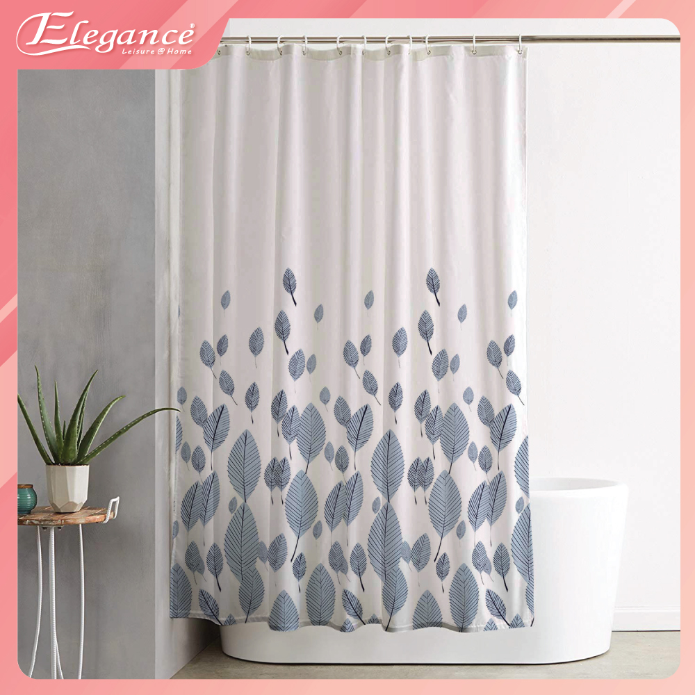 พร้อมส่ง Elegance ผ้าม่านห้องน้ำ PEVA 180X180CM. PEVA  ผ้าม่าน ลิตเติลเบิร์ด
