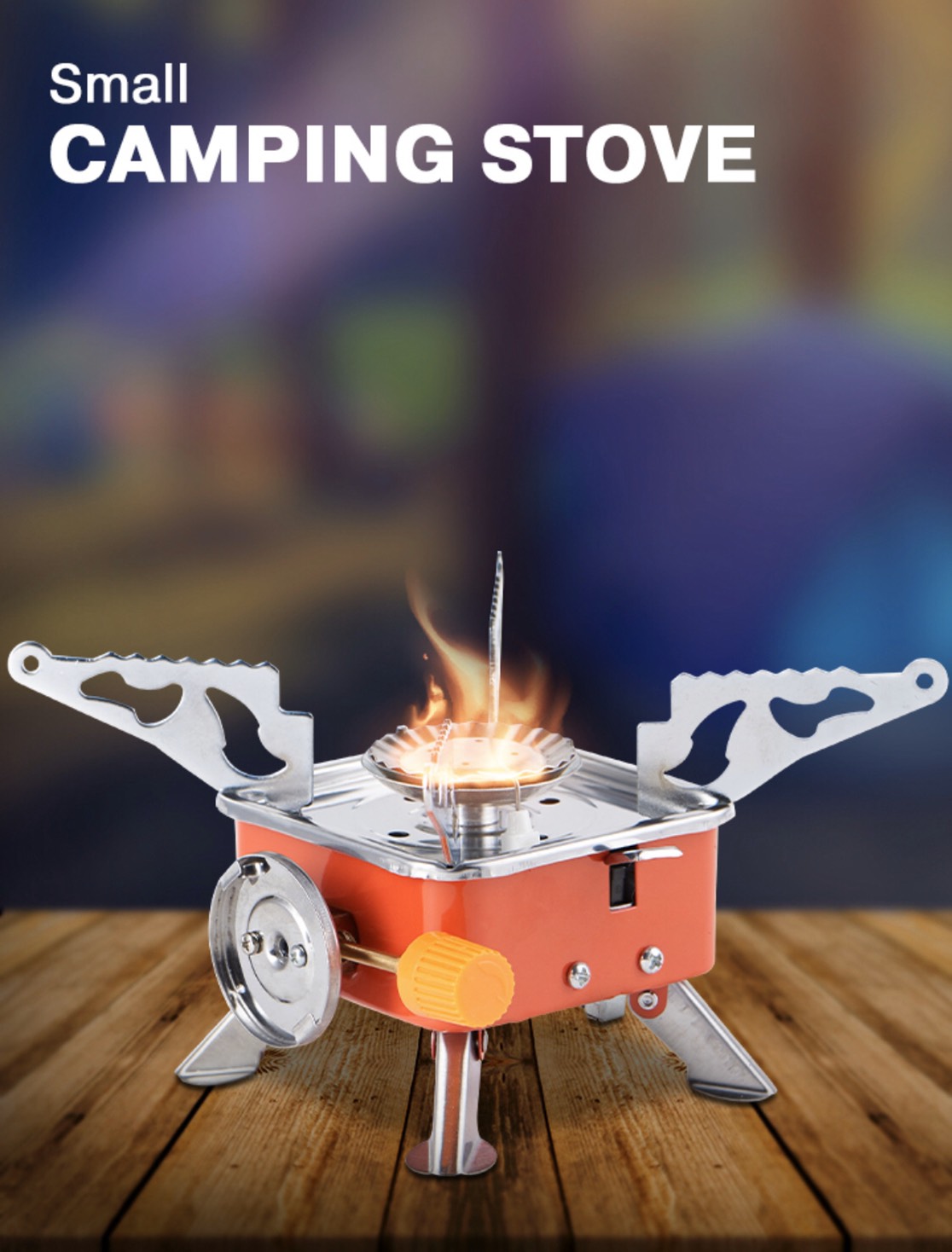 เตาแก๊สแคมป์ปิ้งแบบพกพา PORTABLE STOVE ใช้แก๊สกระป๋อง(ไม่แถม)