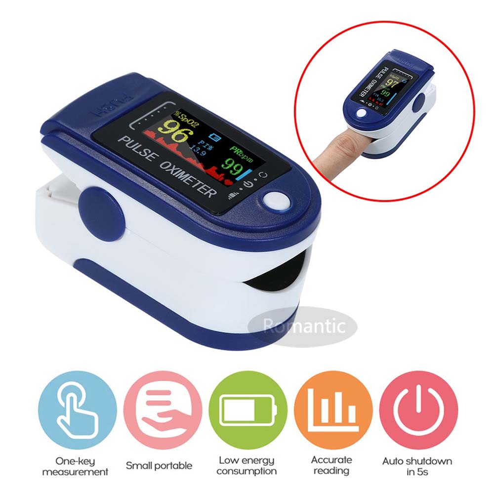 เครื่องวัดออกซิเจนในเลือด วัดออกซิเจน วัดชีพจร Fingertip Pulse Oximeter อุปกรณ์ตรวจวัดชีพจร เครื่องวัดออกซิเจนในเลือด วัดชีพจร เครื่องวัดออกซิเจนปลายนิ้ว วัดอัตราการเต้นหัวใจ