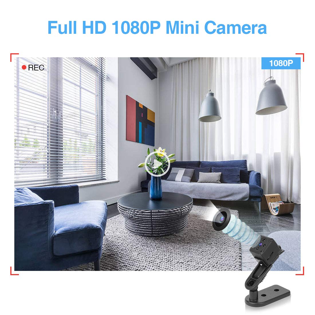Mini Camera Wireless Hidden, MHDYT Full HD 1080P Portable Small Covert