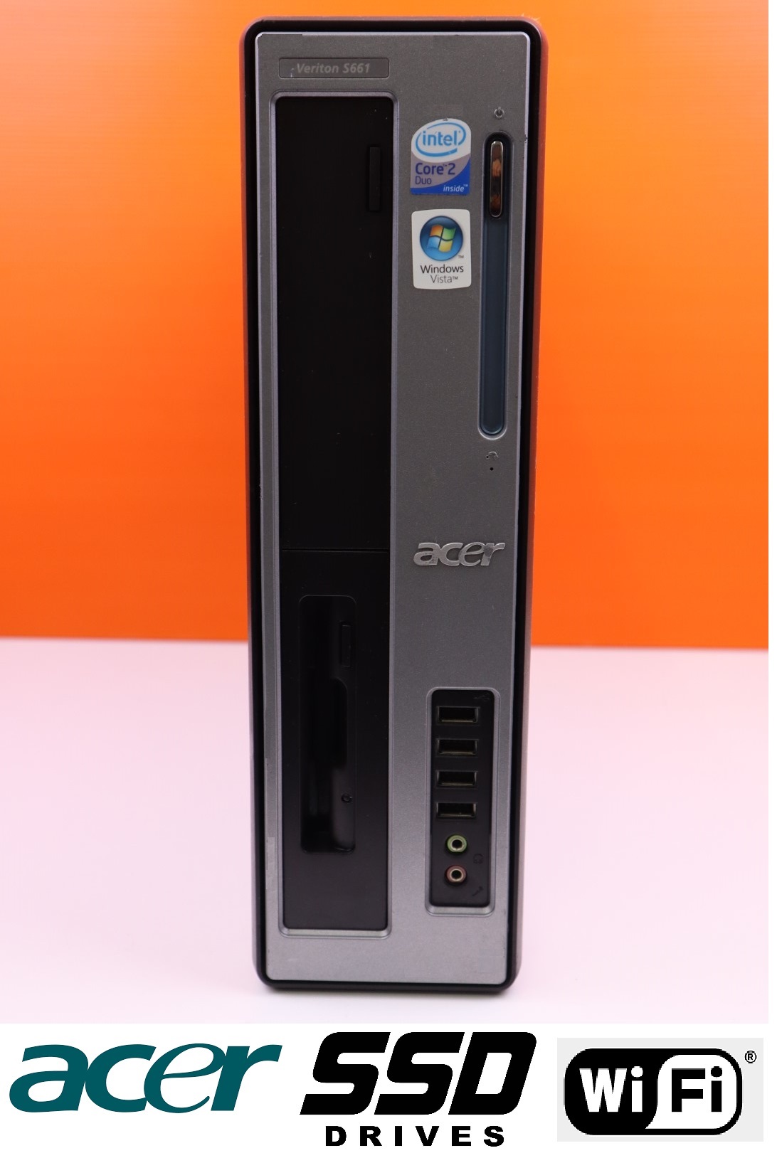 คอมพิวเตอร์ Acer Veriton S661 Intel® Core™2 Duo -Ram 4GB -HDD SSD 120GB -Wi-Fi