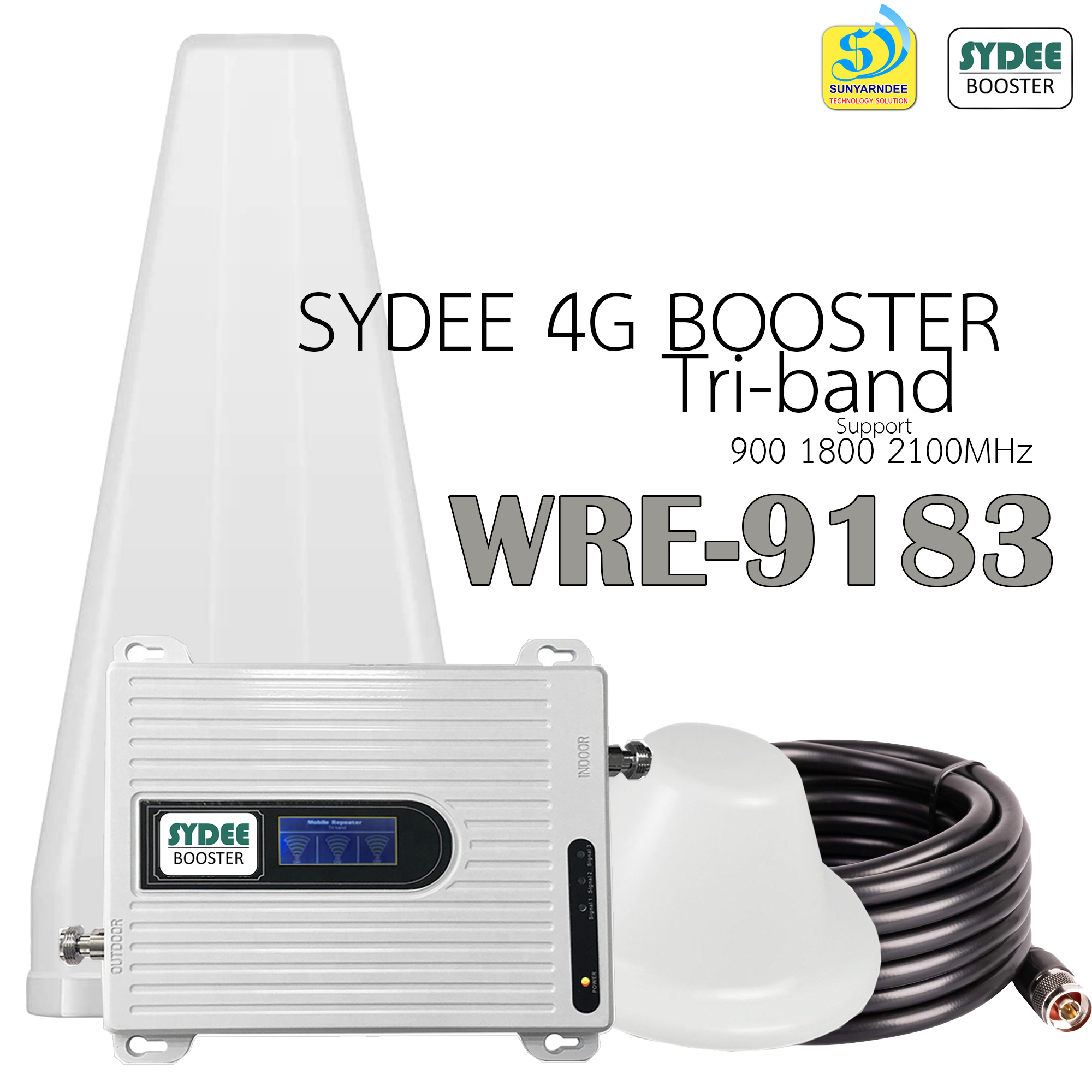 SYDEE WRE9183 3G/4G Booster Tri-Band 900/1800/2100MHz
