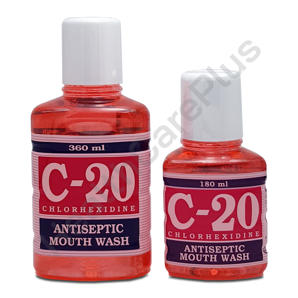 C20  น้ำยาบ้วนปาก 180 มล., 360 มล. Chlorhexidine Antiseptic Mouth Wash