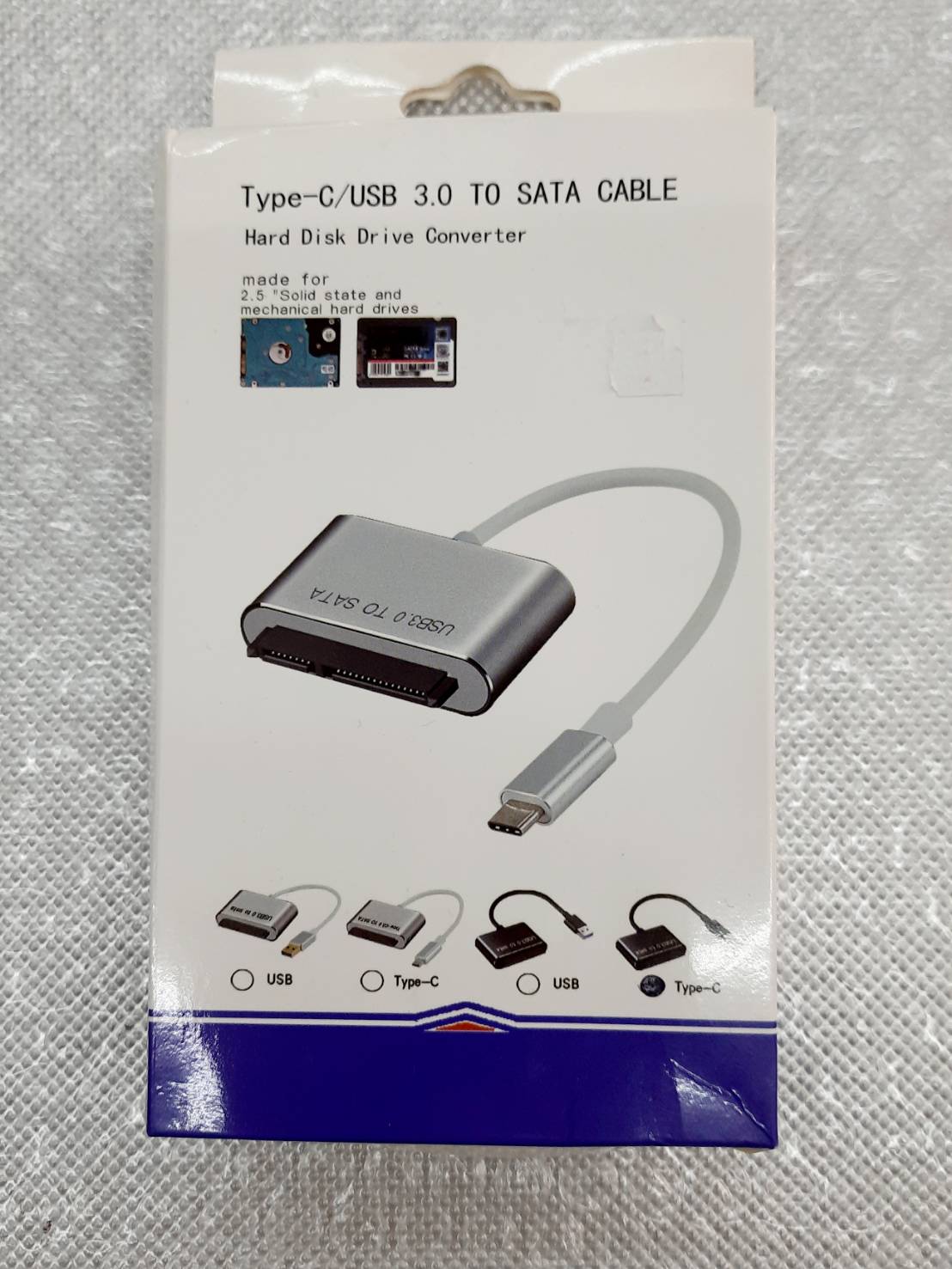 Type C /USB 3.0 To SATA CABLE อุปกรณ์เชื่อมต่อสาย Ty c กับฮาร์ดดิส SATA  เป็นสาย 3.0 คุณภาพดี รองรับทุกรุ่น รูปทรงสวยงาม แข็งแรงทนทาน รองรับฮาร์ดดิสขนาด 2.5
