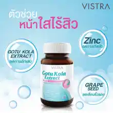 ภาพขนาดย่อของภาพหน้าปกสินค้าVistra Gotu Kola Extract plus Zinc 30 แคปซูล Vistra Zinc 15mg 45 แคปซูล แร่ธาตุสังกะสิ รักษาปัญหาสิว ปัญหาผมร่วง จากร้าน Vita D Pharmacy บน Lazada ภาพที่ 1