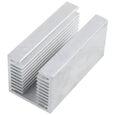 1 x silver-aluminum radiator U 80 x 40 x 40mm