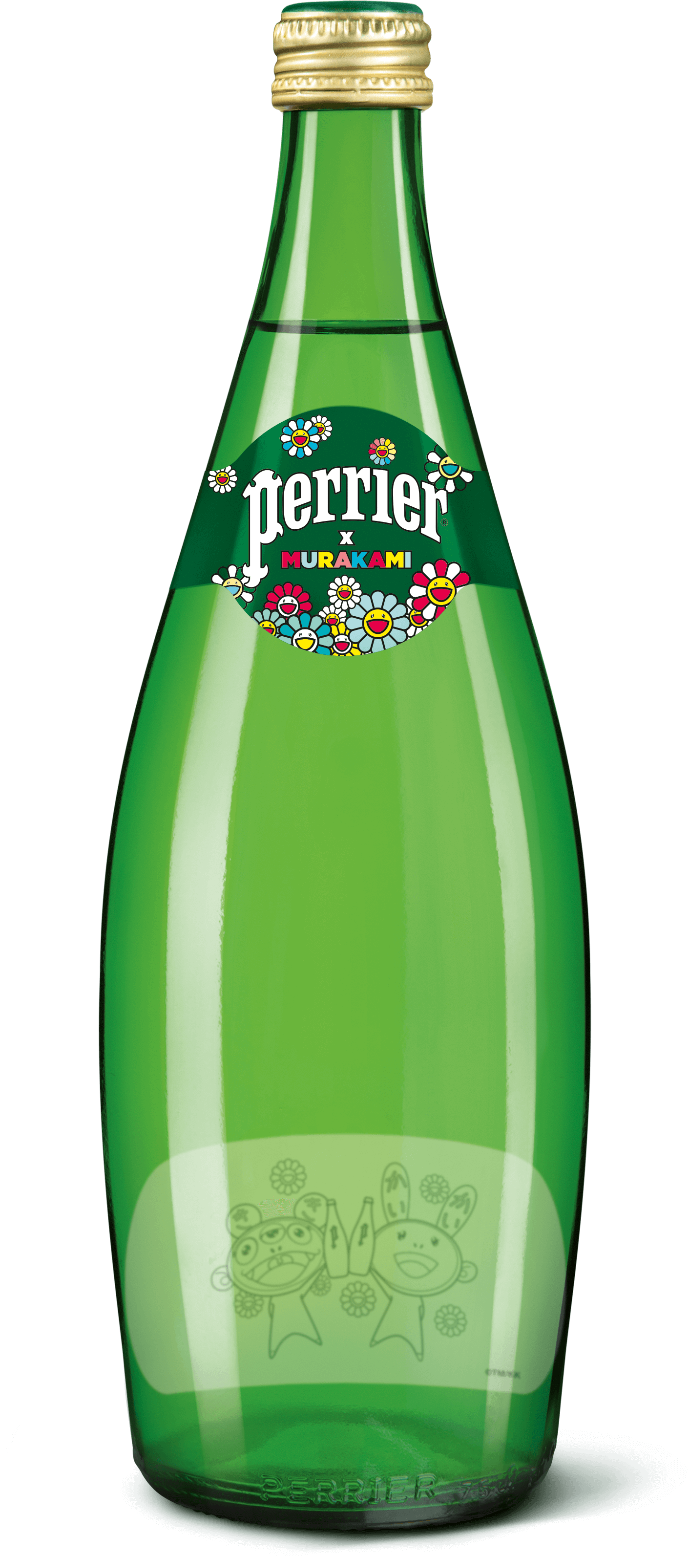 Perrier Glass Bottle 750 ml. Original (Murakami Collection) 1 Case 12 Bottles (ราคารวมค่าส่ง)