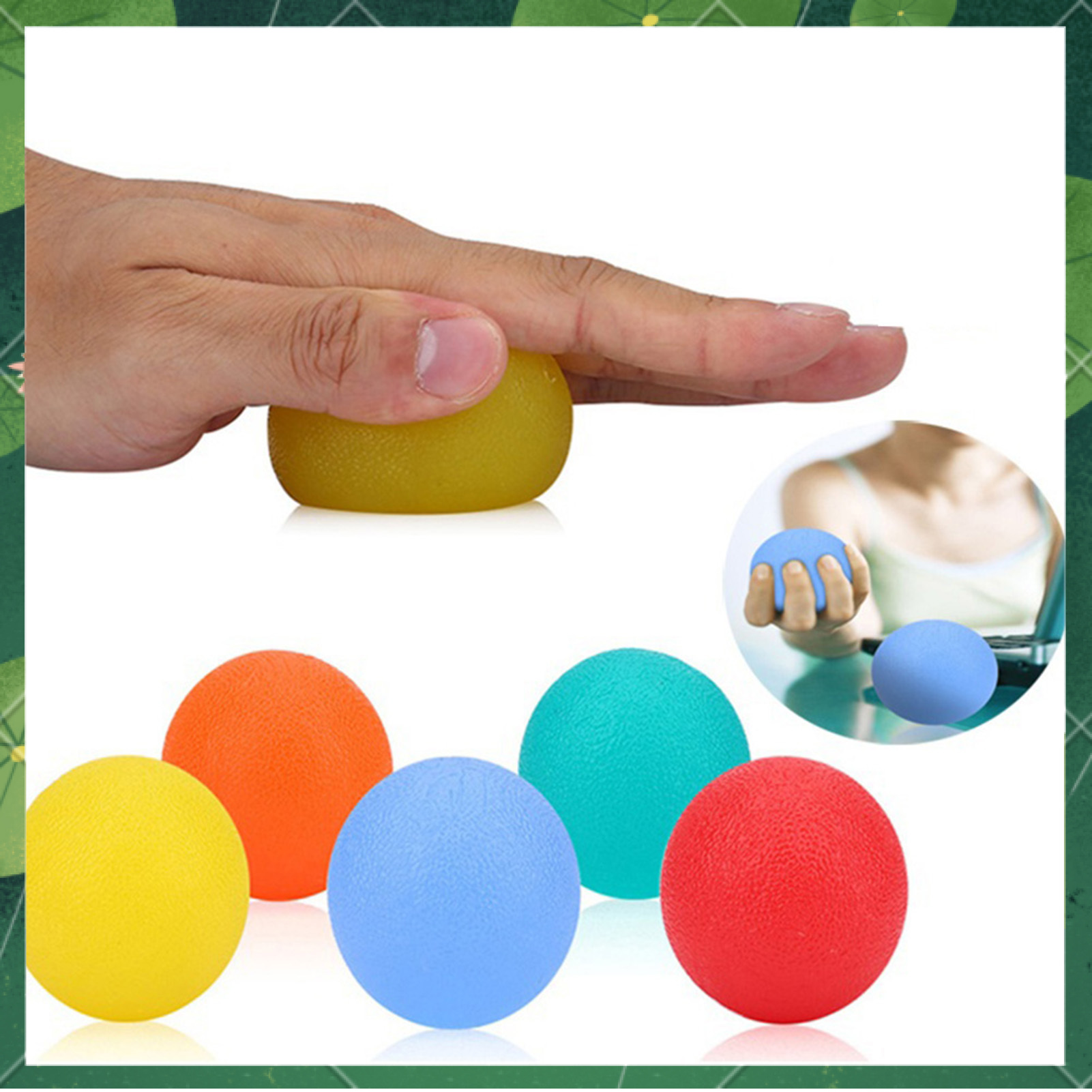 T-Yalek Silicone Bóng, Bóng Bóp Tập Tay Hình Tròn Nhẹ Cầm Tay Dành Cho Văn Phòng