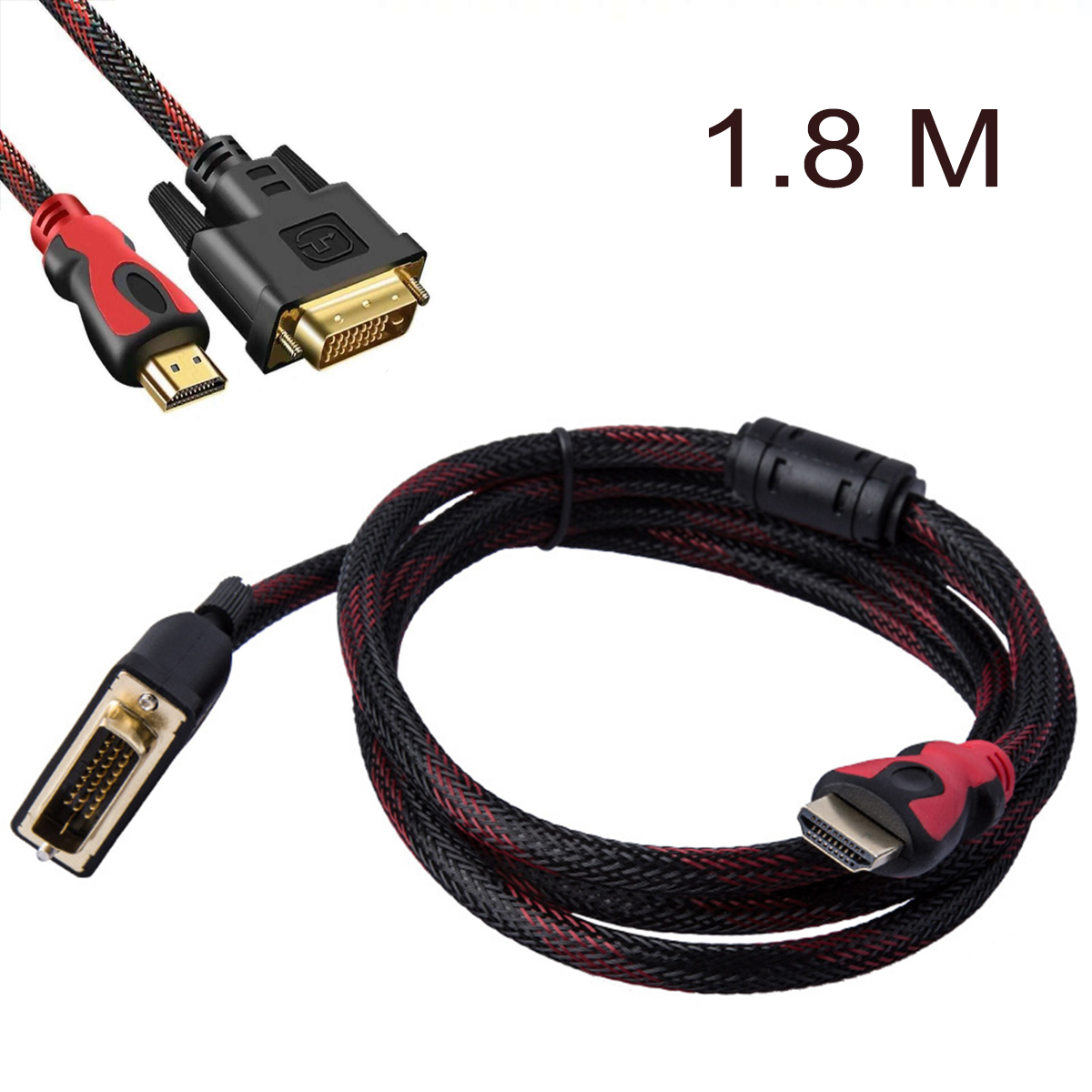 สาย DVI+24 1 TO HDMI cable 1.8m ซื้อขาย สายสัญญาณแบบ DVI ออนไลน์ในราคาที่ถูกกว่า