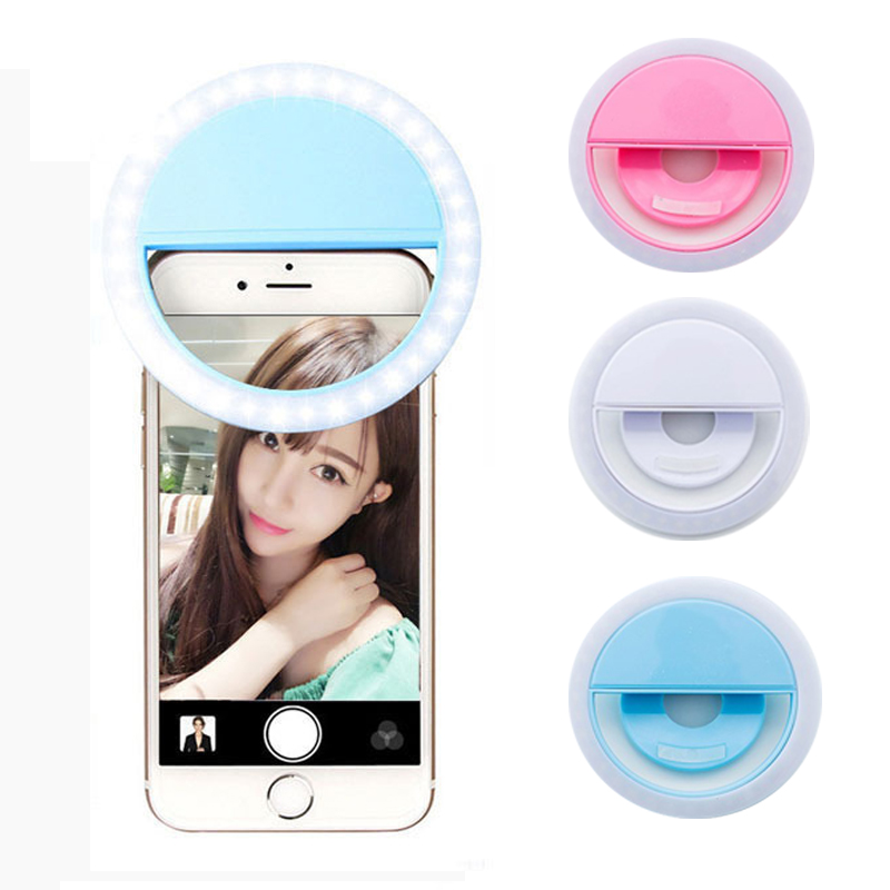 คลิป LED Selfie ไฟวงแหวนกล้องมีแฟลชสำหรับแท็บเล็ตสมาร์ทโฟน ไฟติดมือถือ ไฟถ่ายรูปหน้าใส่ ไฟถ่ายเซลฟี่ Selfie Ring Light