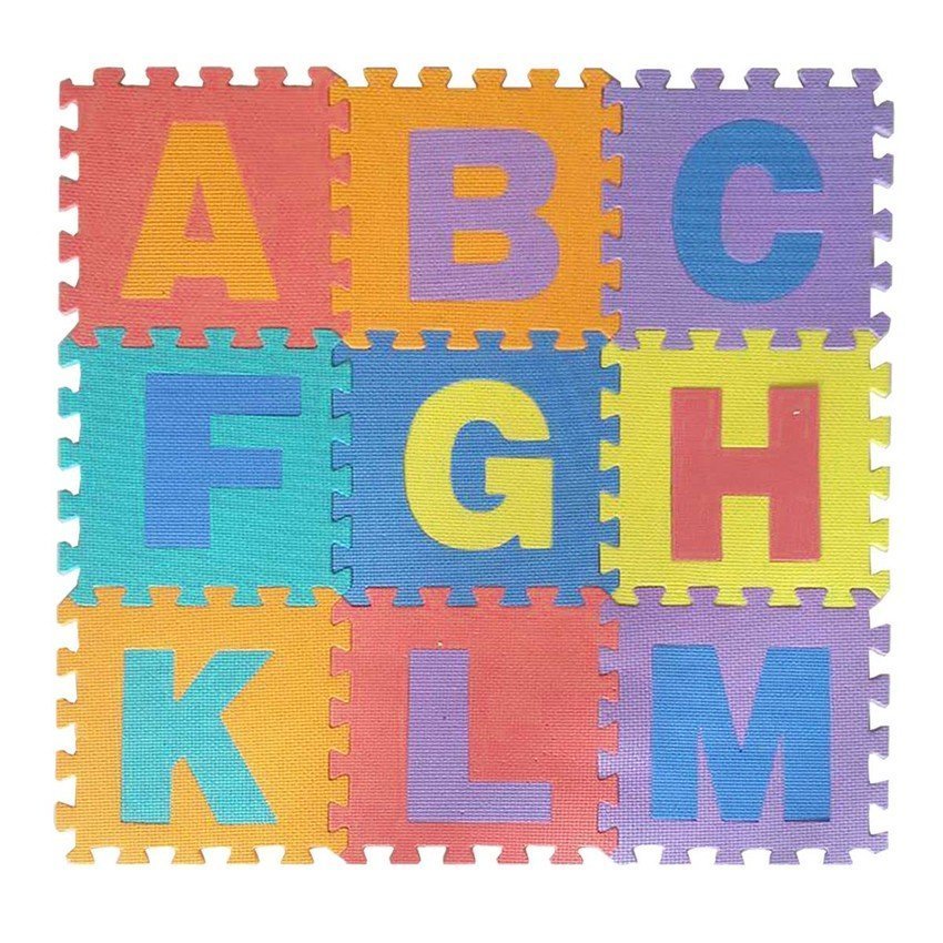 Hellomom แผ่นรองคลานแบบจิ๊กซอร์ ลาย ABC (1 set มี 26 แผ่น) EVA Crawling ...