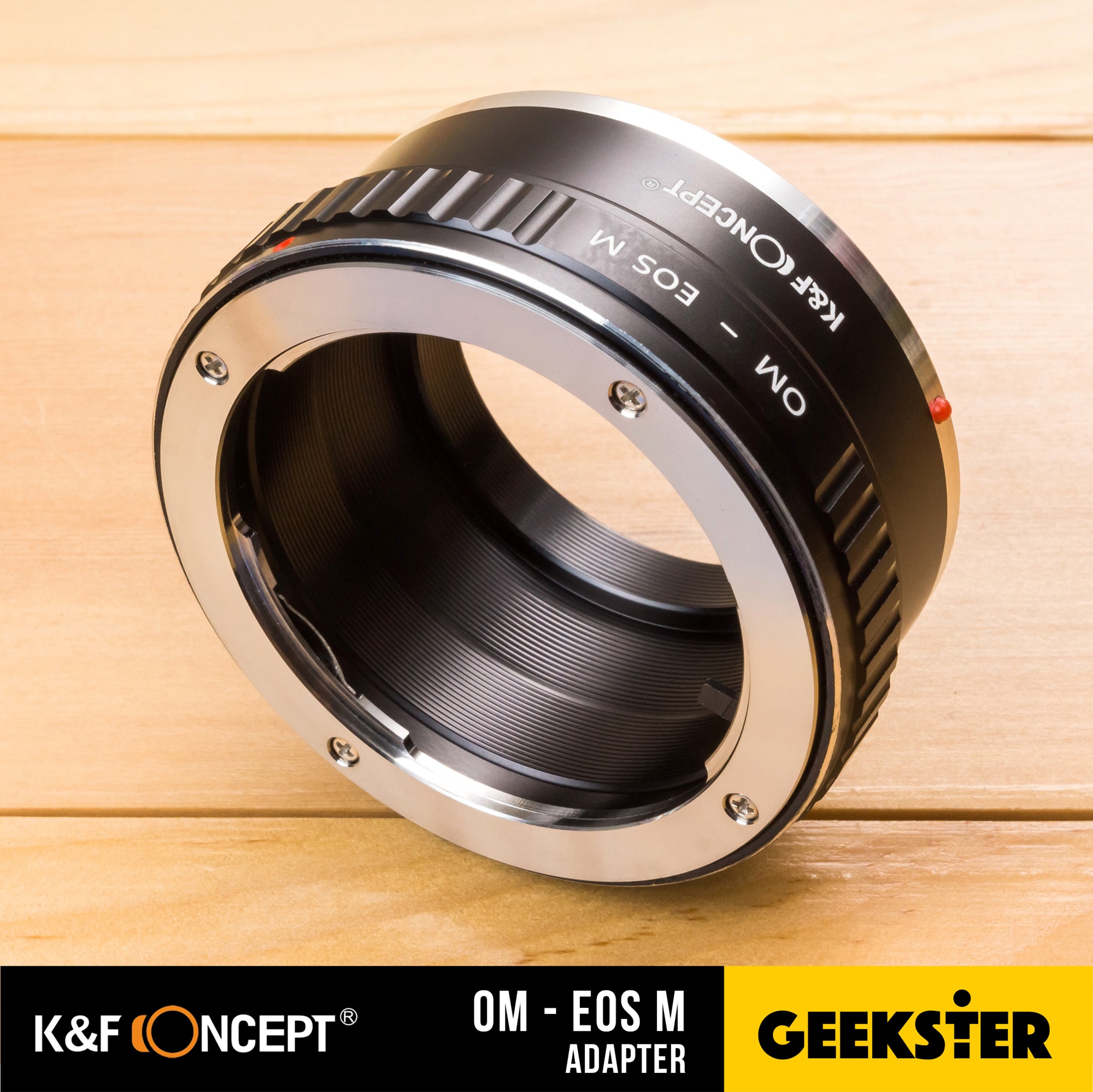 K&F OM-EOS M Adapter แปลงเลนส์ Olympus OM เพื่อเอามาใส่กล้อง Canon Mirrorless ได้ทุกรุ่น ( Lens mount adapter Mount OM For Canon ) ( เมาท์แปลง อแดปเตอร์ ) ( OM-EOS M / OM-EOSM ) ( OM EOS M / OM EOSM ) ( Geekster )