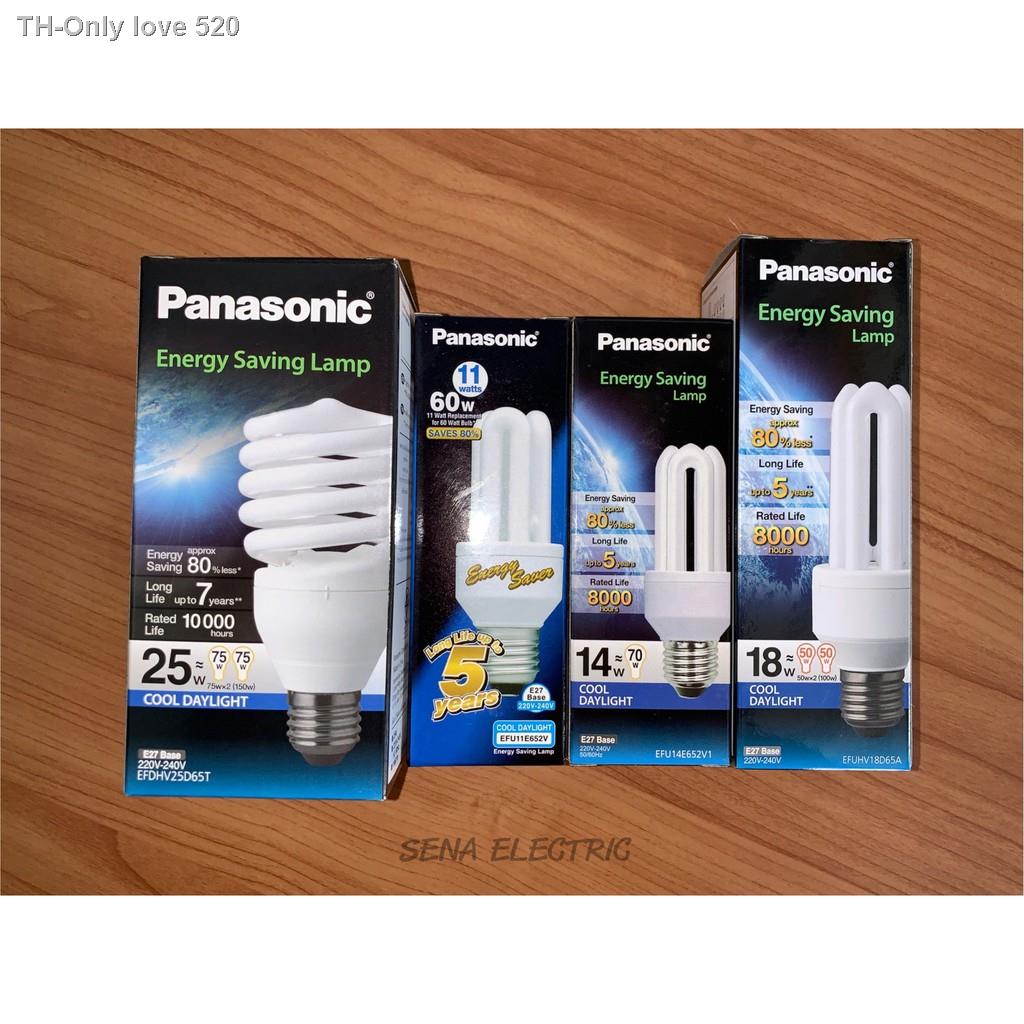 Panasonic หลอดตะเกียบ หลอดทอร์นาโด หลอดไฟ ขนาด 11w 14w 18w 25w แสงขาว พานาโซนิค​ ขั้ว E27